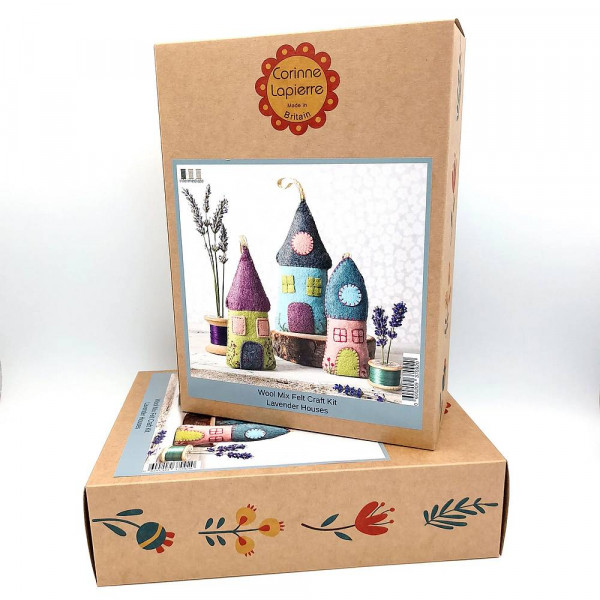 Große Stickpackung "Lavender houses" von Corinne Lapierre