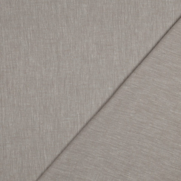 Blanding af hør og bomuld Herringbone sand