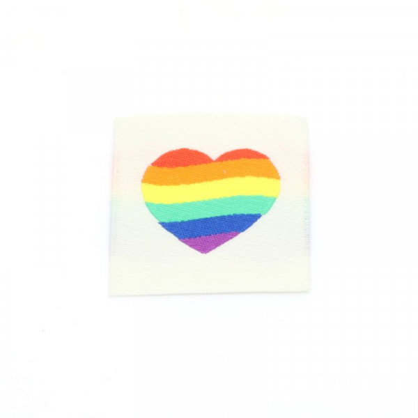 Vævet etiket "Herz" 30 x 30 mm