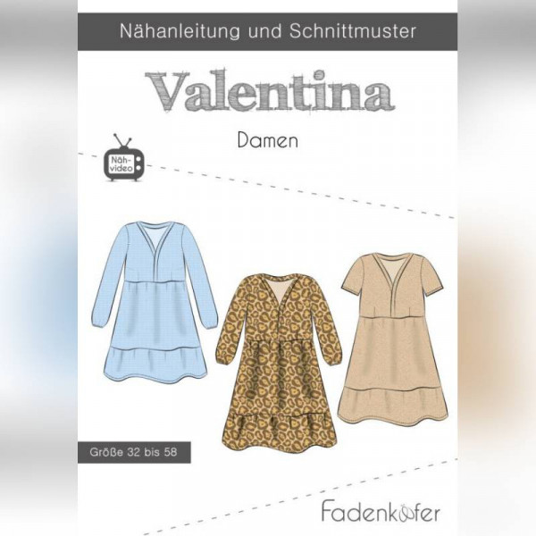 Papierschnittmuster Kleid "Valentina" Gr. 32 - 58
