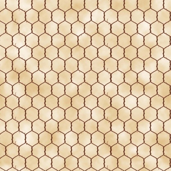 Bomuld "Old Farmstead" Chicken Wire cream