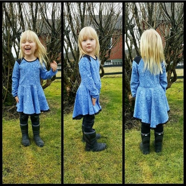 Snitmønster til børn "Peplum / tunic with a twist Dress" str 80 - 164