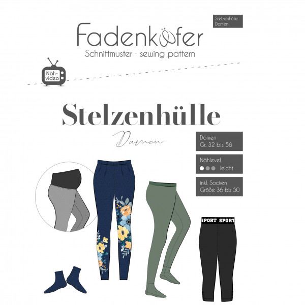 Snitmønster Leggings “Stelzenhülle“ Dame str 32 - 58