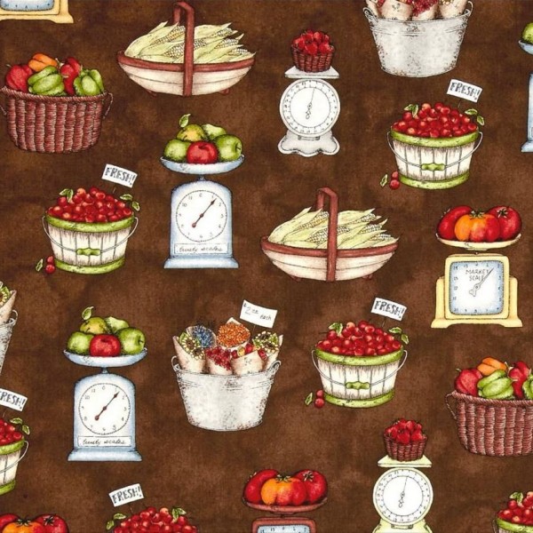 Bomuld "From the Farm" Gathered Produce Brown