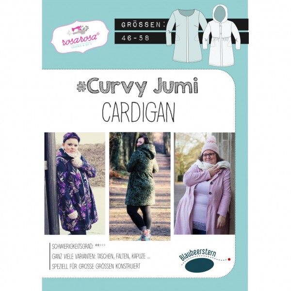 Snitmønster Dame-Cardigan “Curvy Jumi“ str 46 - 58