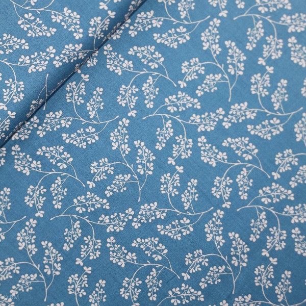 Bomuld "Farmhouse" 14625-BLUE