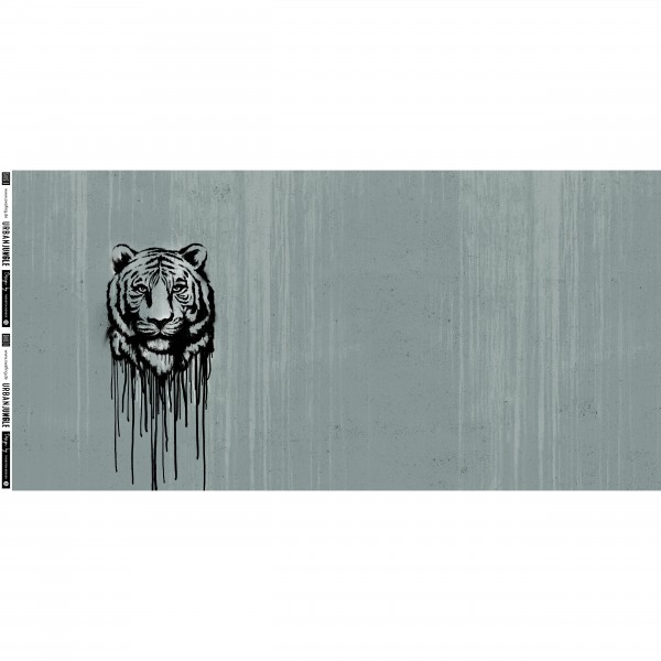 65 cm Bomuldsjersey-Panel "Wild Tiger" by Thorsten Berger