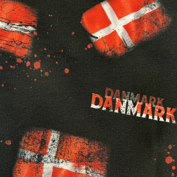 Baumwolljersey mit dänischer Flagge