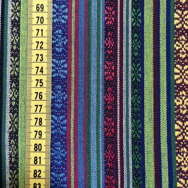 Dekostof "Mexico" grøn-blå