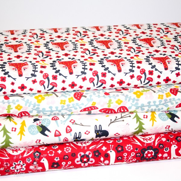 BIO-Bomuld “Folkland“ kb-03-cre fra Birch Fabrics