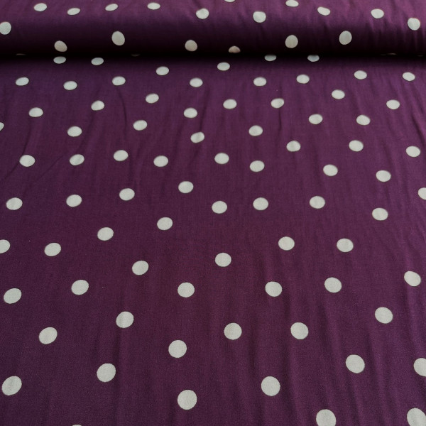 Viscose Stretch "Dots burgundy" by mind the MAKER