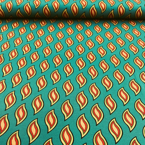 Bomuldsjersy "Flamme"