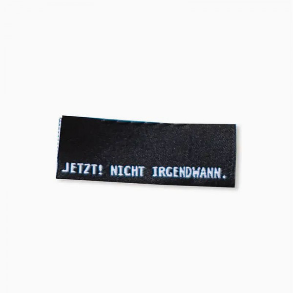 Klapp-Weblabel "Jetzt!" 40 x 15 mm