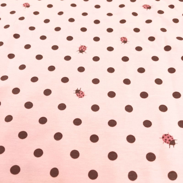 1 m Bomuldsjersey "Mariehøne"