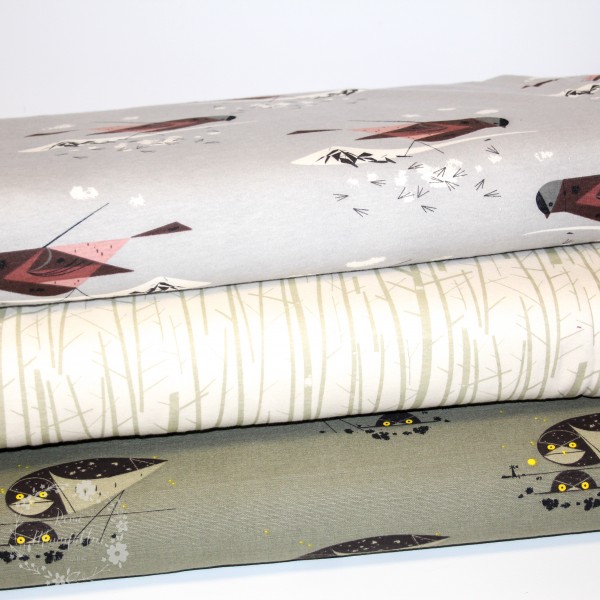 BIO-Canvas Birch “Western birds“ dch51 fra Birch Fabrics