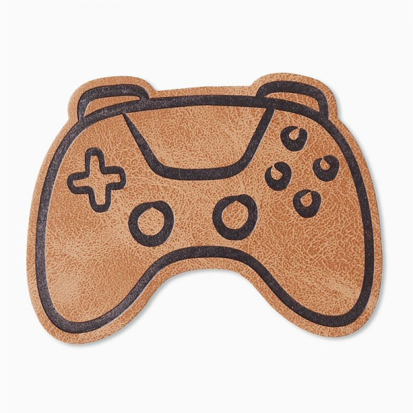 Kunstlederlabel "Controler" iron-on 6,5 x 4,8 cm