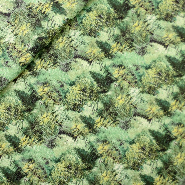 Bomuld "Hidden Valley - Trees Green Yardage" by...