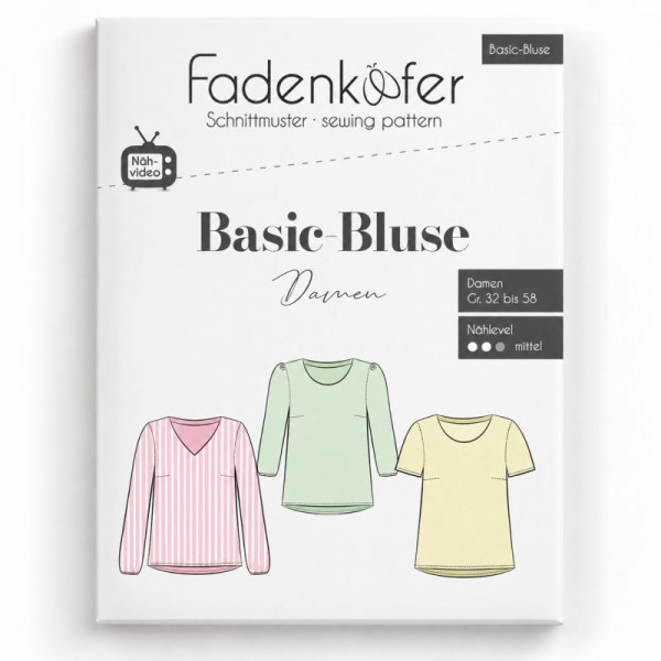 Snitmønster "Basic-Bluse" Dame str 32 - 58