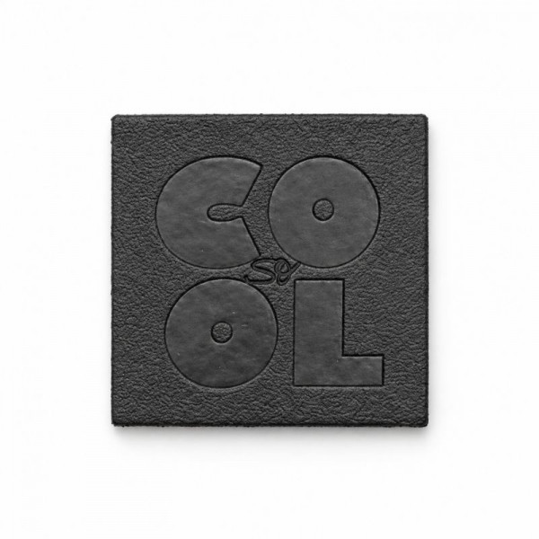 Kunstleder-Label "So cool" 35 x 35 mm
