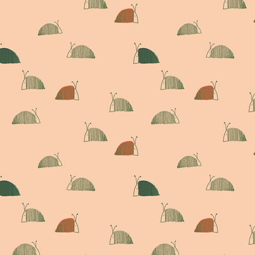 Bomuldsjersey "Moss's Snail Mail" fra Art Gallery Fabrics