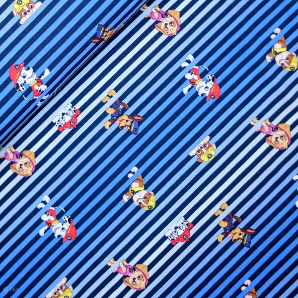 Bomuldsjersey “Paw Patrol“ med striber blå