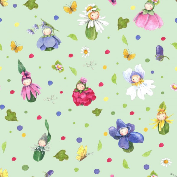 Bomuld "Healing Flower Children"