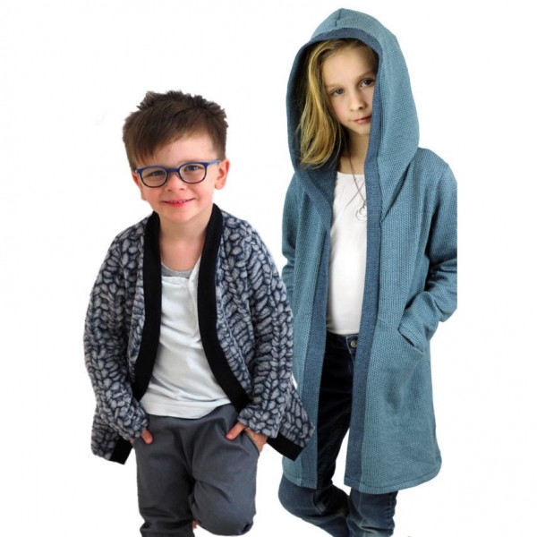 Snitmønster Cardigan “Minna“ Kids str 74 - 164