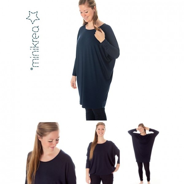 Snitmønster minikrea 70047 "Loose fit Jersey Kjole" str 34 - 50