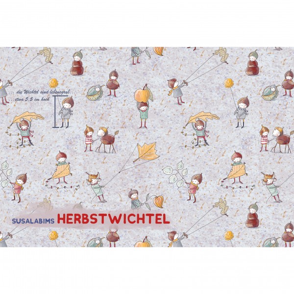 BIO-French-Terry "Herbstwichtel" fra susalabim