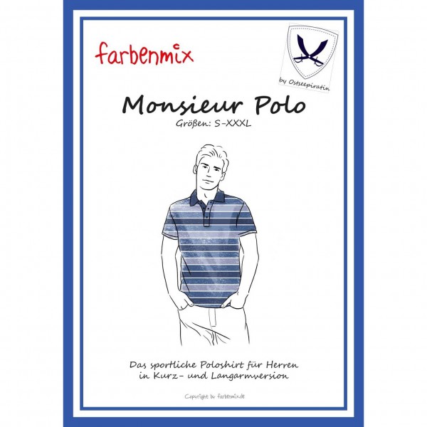 Snitmønster Farbenmix “Monsieur Polo“ str S - XXXL