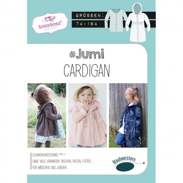 Snitmønster Kids-Cardigan “Jumi“ str 74 - 164