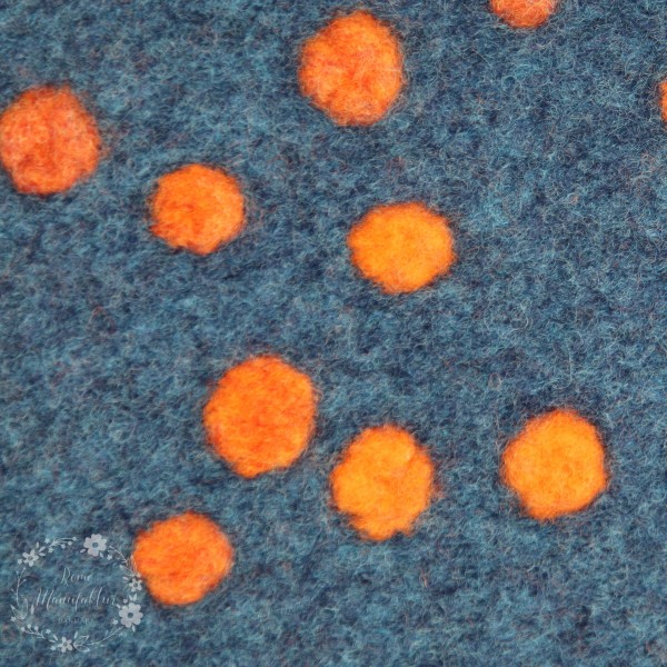 Uld “Segestra“ bå/orange med prikker
