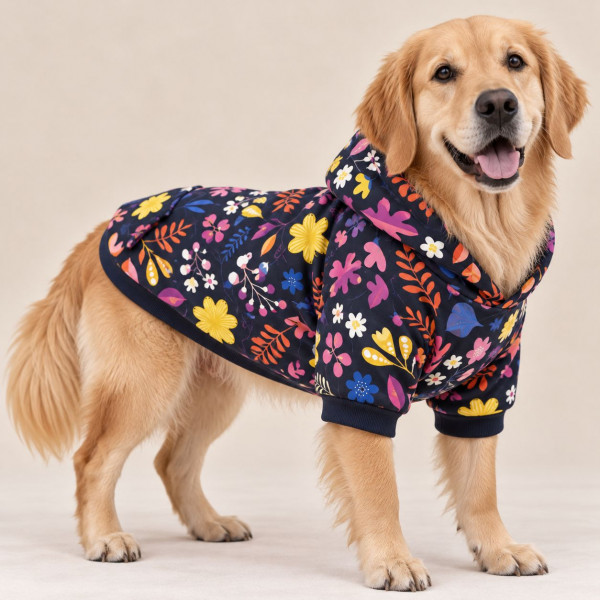 Papirmønster til hunde-hoodie str. 3XS - 6XL