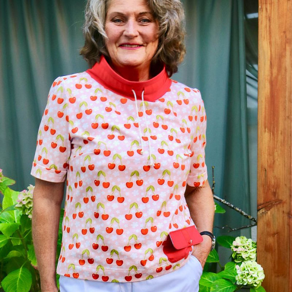 Bomuldsjersey "Kirsebær"
