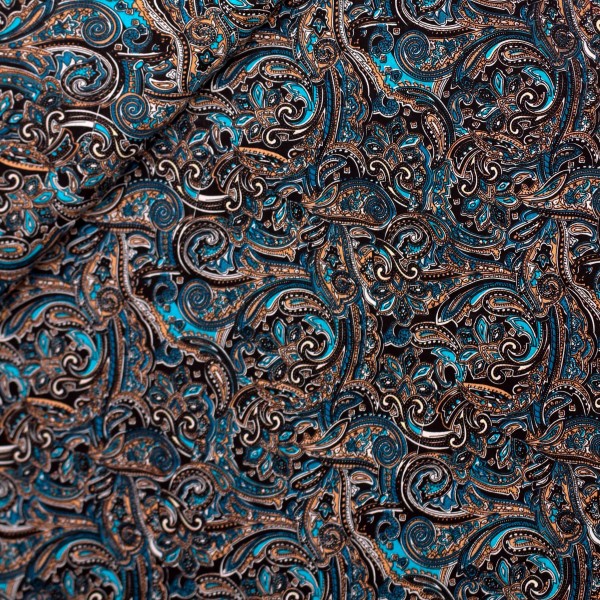 Vævet viscose "Paisley"