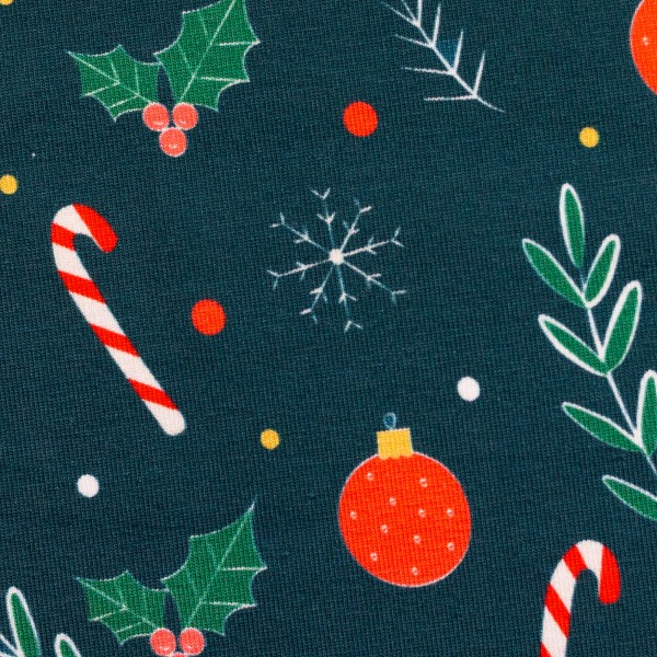 Bomuldsjersey "Feliz Navidad" Julepynt