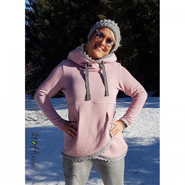 Snitmønster Hoodie “Lana“ Dame str 32 - 58