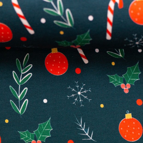 Bomuldsjersey "Feliz Navidad" Julepynt