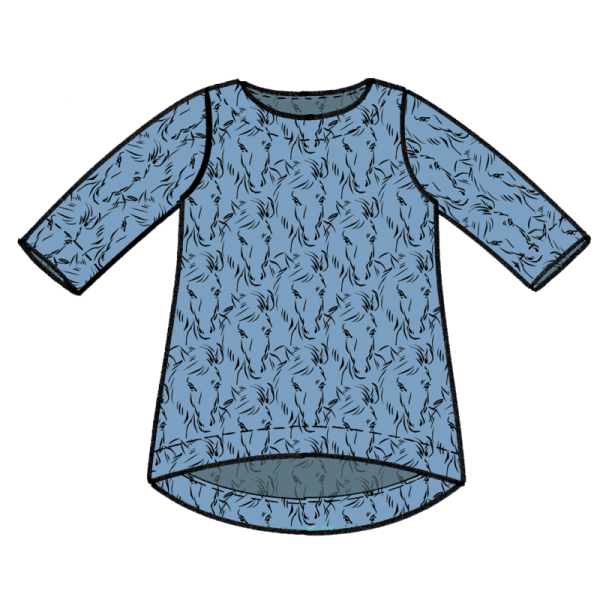 Bomuldsjersey kollektion "Heste"