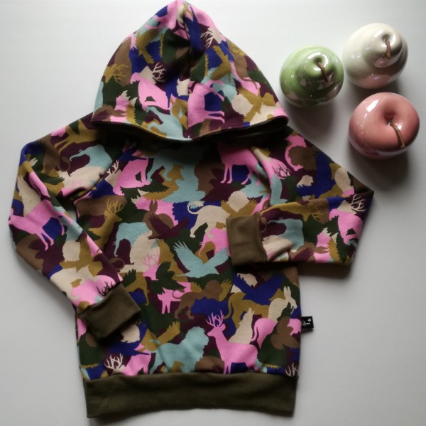 Hoddie "Funky-Animals" str 128
