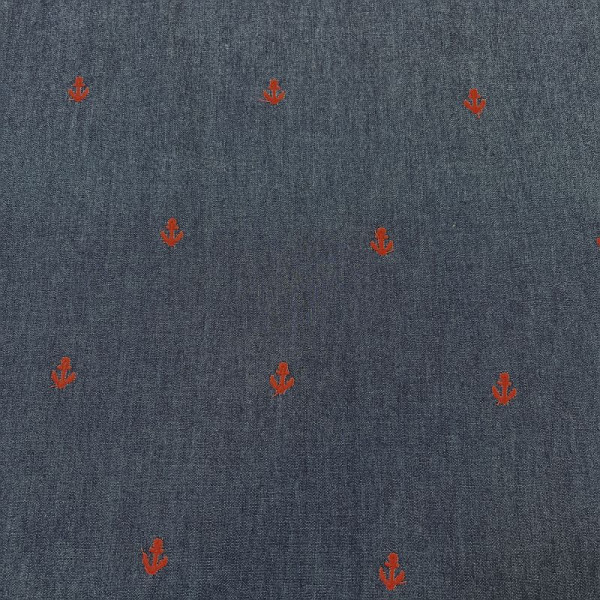Let Denim med broderi "Anker"