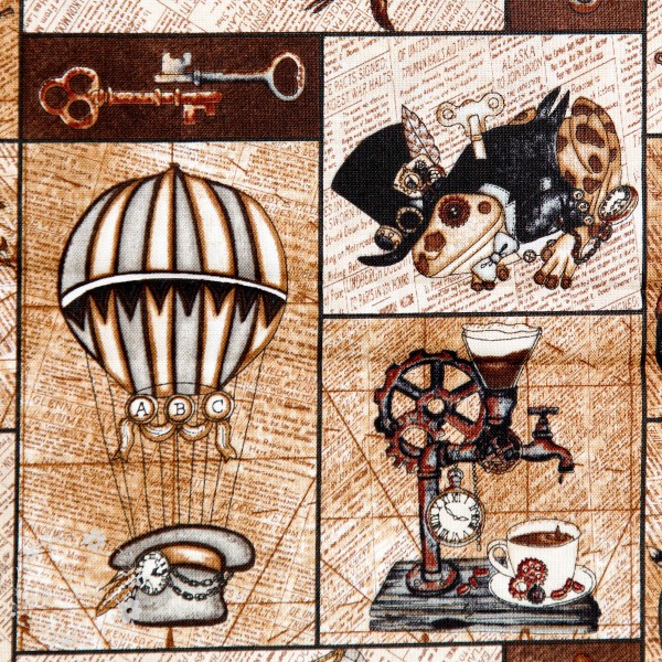 Bomuld “Unknown Voyage - Patch Tan" by Tana Mueller