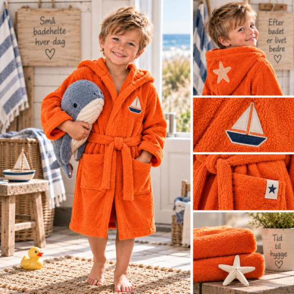 Snitmønster Badekåbe “Bademantel“ Kids str. 56 - 164