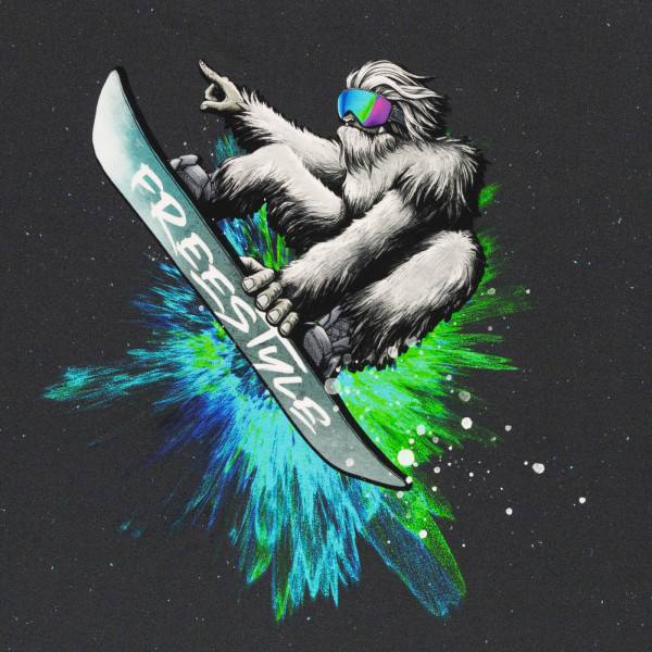 75cm French Terry-Panel "Yeti Crossing" by...