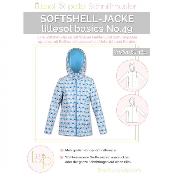 L&P Snitmønster No.49 “Softshell-Jacke“ str 80 - 164