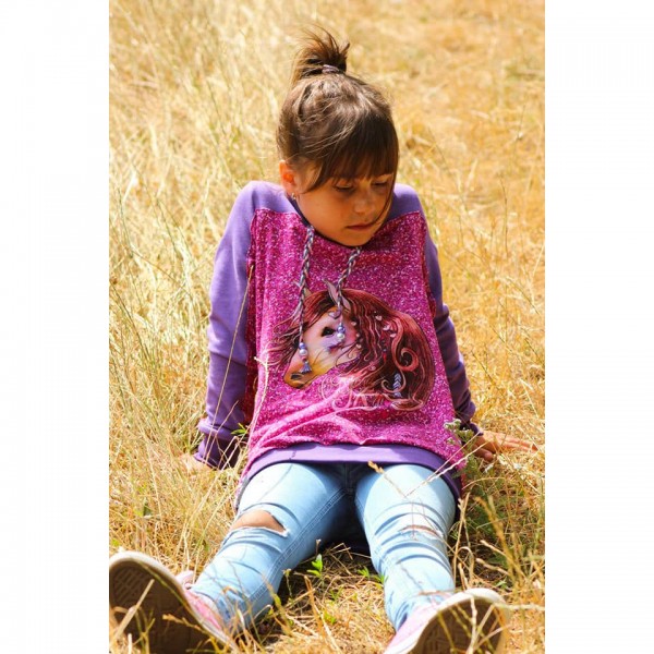 60 cm French Terry Panel kollektion "Windsong Pony" by From Heart to Needle