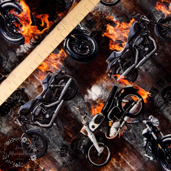 Bomuldsjersey "Motorcykel"
