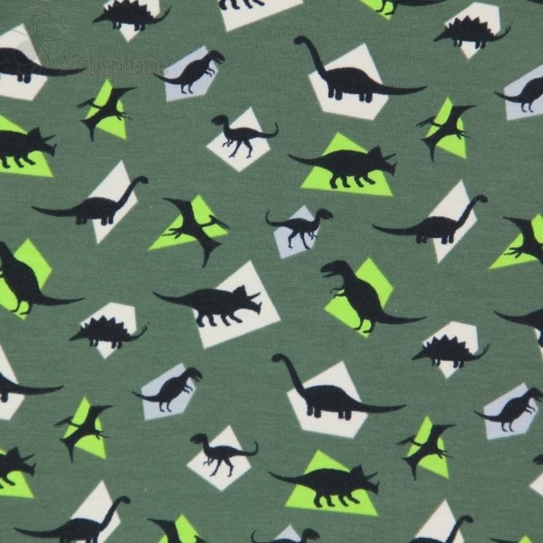 Bomuldsjersey "Geo-Dino"