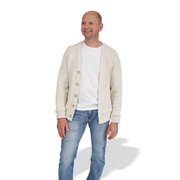 Snitmønster Cardigan "Karo" Herre str 2XS - 5XL