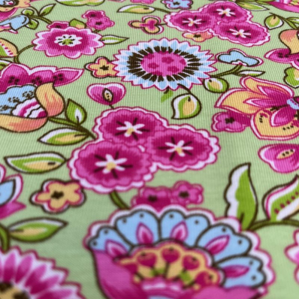 50cm Bomuldsjersey "Blomsterhave"